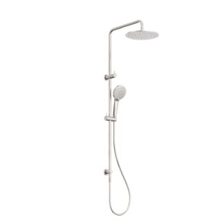 Nero Round Twin Shower With Air Shower I Brushed Nickel