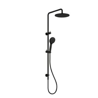 Nero Round Twin Shower With Air Shower I Matte Black