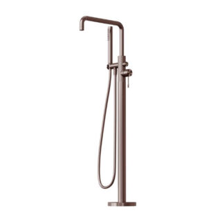 Nero Opal Freestanding Bath Mixer With Hand Shower Brushed Bronze