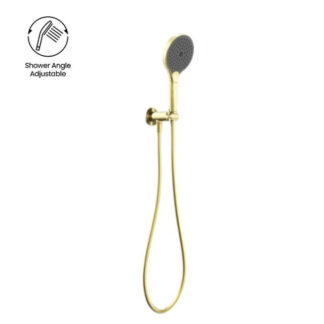Nero Opal Shower On Bracket With Air Shower II Brushed Gold
