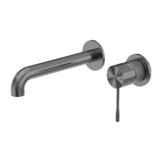 Nero Opal Wall Basin/Bath Mixer Separate Back Plate 260mm Graphite