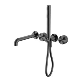 Nero Opal Progressive Shower System Separate Plate With Spout 230mm Graphite