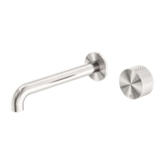 Nero Opal Progressive Wall Basin/Bath Set 120mm Brushed Nickel