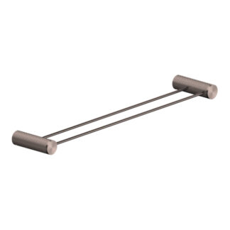 Nero Opal Double Towel Rail 800mm Brushed Bronze