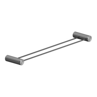 Nero Opal Double Towel Rail 800mm Graphite