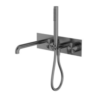 Nero Kara Progressive Shower System With Spout 230mm Gun Metal