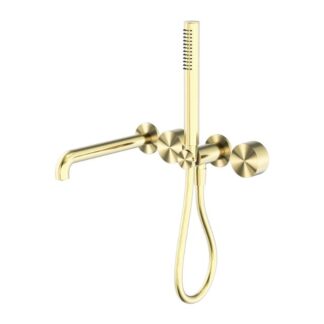 Nero Kara Progressive Shower System Separate Plate With Spout 230mm Brushed Gold