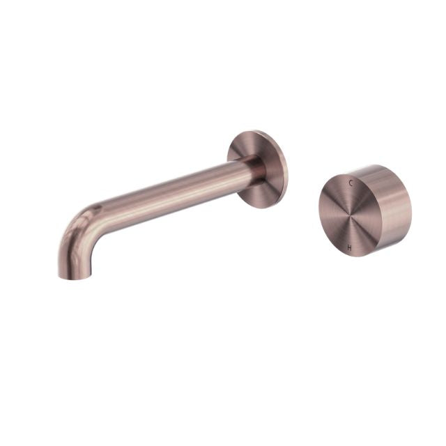 Nero Kara Progressive Wall Basin/Bath Set 120mm Brushed Bronze