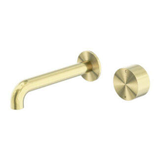 Nero Kara Progressive Wall Basin/Bath Set 230mm Brushed Gold