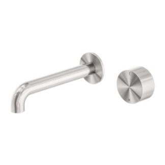Nero Kara Progressive Wall Basin/Bath Set 260mm Brushed Nickel