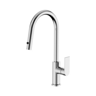 Nero Bianca Pull Out Sink Mixer With Vegie Spray Function Chrome
