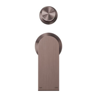 Nero Bianca Shower Mixer With Divertor Separate Back Plate Brushed Bronze