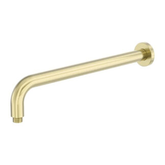 Nero Zen SS316L Round Shower Arm 400mm Length Brushed Gold