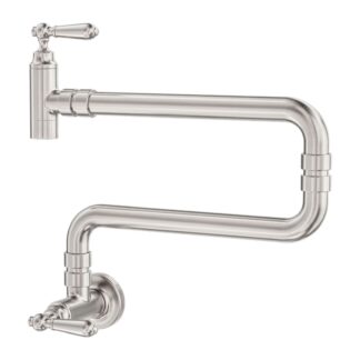 Nero York Wall Mounted Pot Filler Brushed Nickel