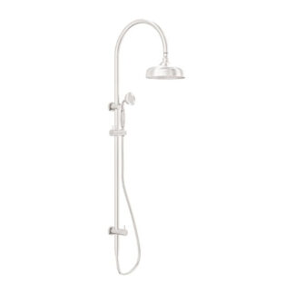 Nero York Twin Shower With Metal Hand Shower Brushed Nickel