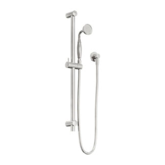 Nero York Shower Rail With Metal Hand Shower Brushed Nickel
