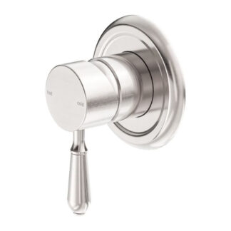 Nero York Shower Mixer With Metal Lever Brushed Nickel