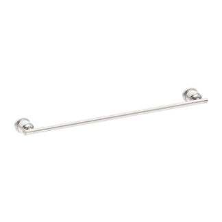 Nero York Single Towel Rail 600mm Brushed Nickel