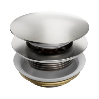 Nero Short Pop Up Bath Waste 40mm Brushed Nickel