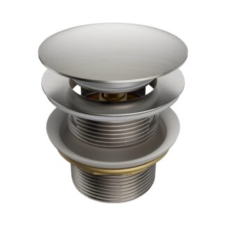 Nero Pop Up Bath Waste 40mm With Overflow Brushed Nickel
