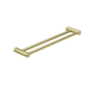 Nero Mecca Care 25mm Double Towel Grab Rail 600mm Brushed Gold