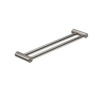 Nero Mecca Care 25mm Double Towel Grab Rail 600mm Brushed Nickel