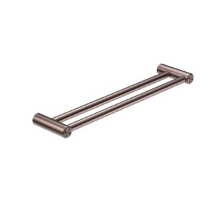 Nero Mecca Care 25mm Double Towel Grab Rail 600mm Brushed Bronze