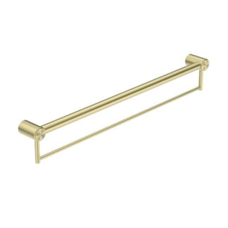 Nero Mecca Care 32mm Grab Rail With Towel Holder 900mm Brushed Gold