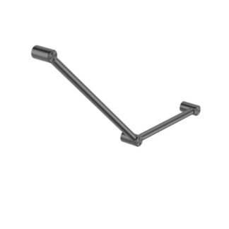 Nero Mecca Care 32mm Ambulant Toilet Grab Rail 45 Degree 750x450mm Gunmetal