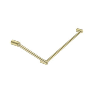 Nero Mecca Care 32mm DDA Grab Rail Set 45 Degree 750x900mm Brushed Gold
