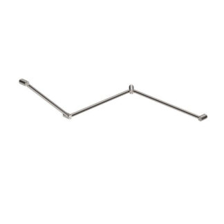 Nero Mecca Care 32mm DDA Toilet Grab Rail Set 45 Degree Continuous 750x965x1025mm Brushed Nickel