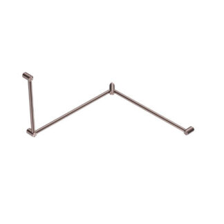 Nero Mecca Care 32mm DDA Toilet Grab Rail Set 90 Degree Continuous 600x1065x1025mm Brushed Bronze
