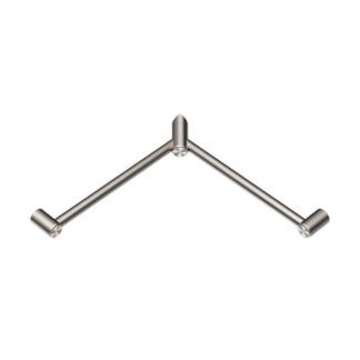 Nero Mecca Care 32mm Wrap Around Corner Grab Rail 600x600mm Brushed Nickel