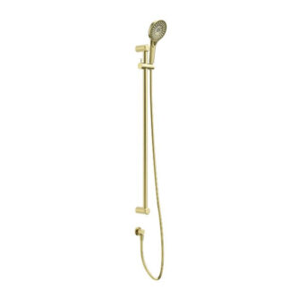 Nero Mecca Care 25mm Grab Rail and Adjustable Shower Rail Set 900mm Brushed Gold