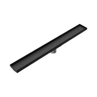 Nero Tile Insert V Channel 900x106mm Floor Grate 90mm Outlet Matte Black