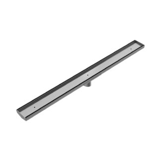 Nero Tile Insert V Channel 900x82mm Floor Grate 50mm Outlet Gun Metal