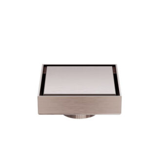 Nero 100mm Square Tile Insert Floor Waste 50mm Outlet Brushed Bronze