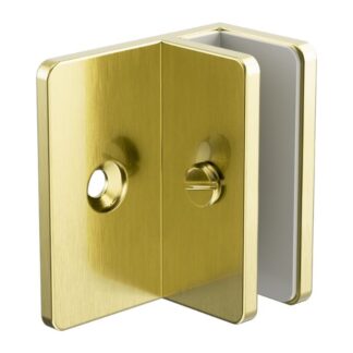 Nero Shower F-Shaped Bracket 10mm Glass Brushed Gold