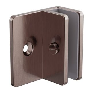 Nero Shower F-Shaped Bracket 10mm Glass Brushed Bronze