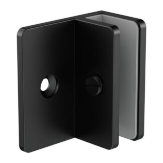 Nero Shower F-Shaped Bracket 10mm Glass Matte Black