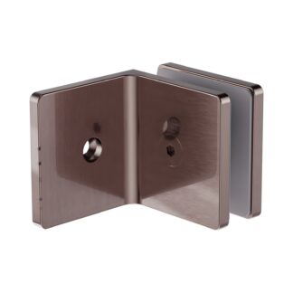 Nero 90 Degree Glass to Wall Bracket Brushed Bronze