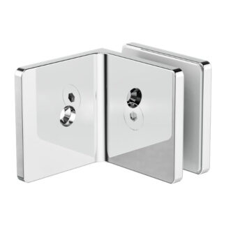 Nero 90 Degree Glass to Wall Bracket 10mm Glass Chrome