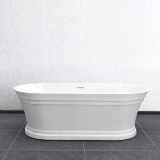 Otti Hampton 1700x800x560 Gloss White Bathtub With Overflow
