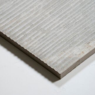 Sample of Kew Grey Ribbed Decor Porcelain Tile 300 x 600mm