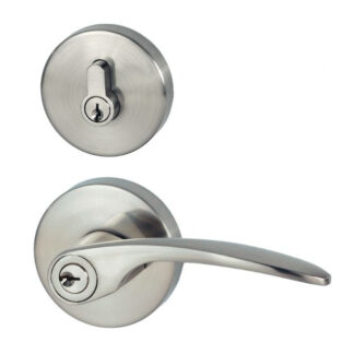 Nidus Collins Combination Entry/Deadbolt Set Brushed Nickel Finish Visual Pack