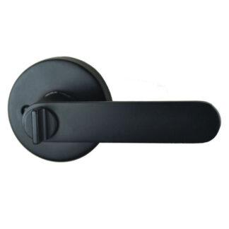Nidus Spring Privacy Lever Set With Latch Matte Black