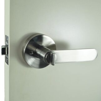 Nidus Spring Privacy Lever Set With Latch Brushed Nickel