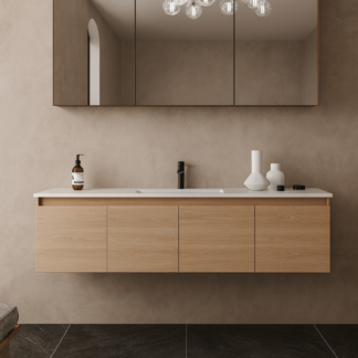Timberline Rockford Wall Hung Vanity with Haven Dolomite Basin Top