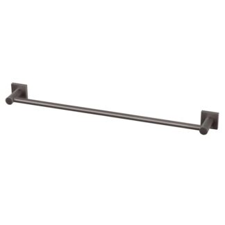 Phoenix Radii Single Towel Rail Square Plate-Gun Metal