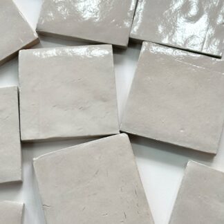 Off-White Evelyn Handmade Zellige Gloss 100 x 100 x 12mm Sample
